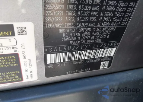 2020 Land Rover Discovery Landmark Edition из США, поврежденный, VIN SALRU2RV3L2425588